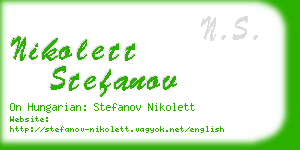 nikolett stefanov business card